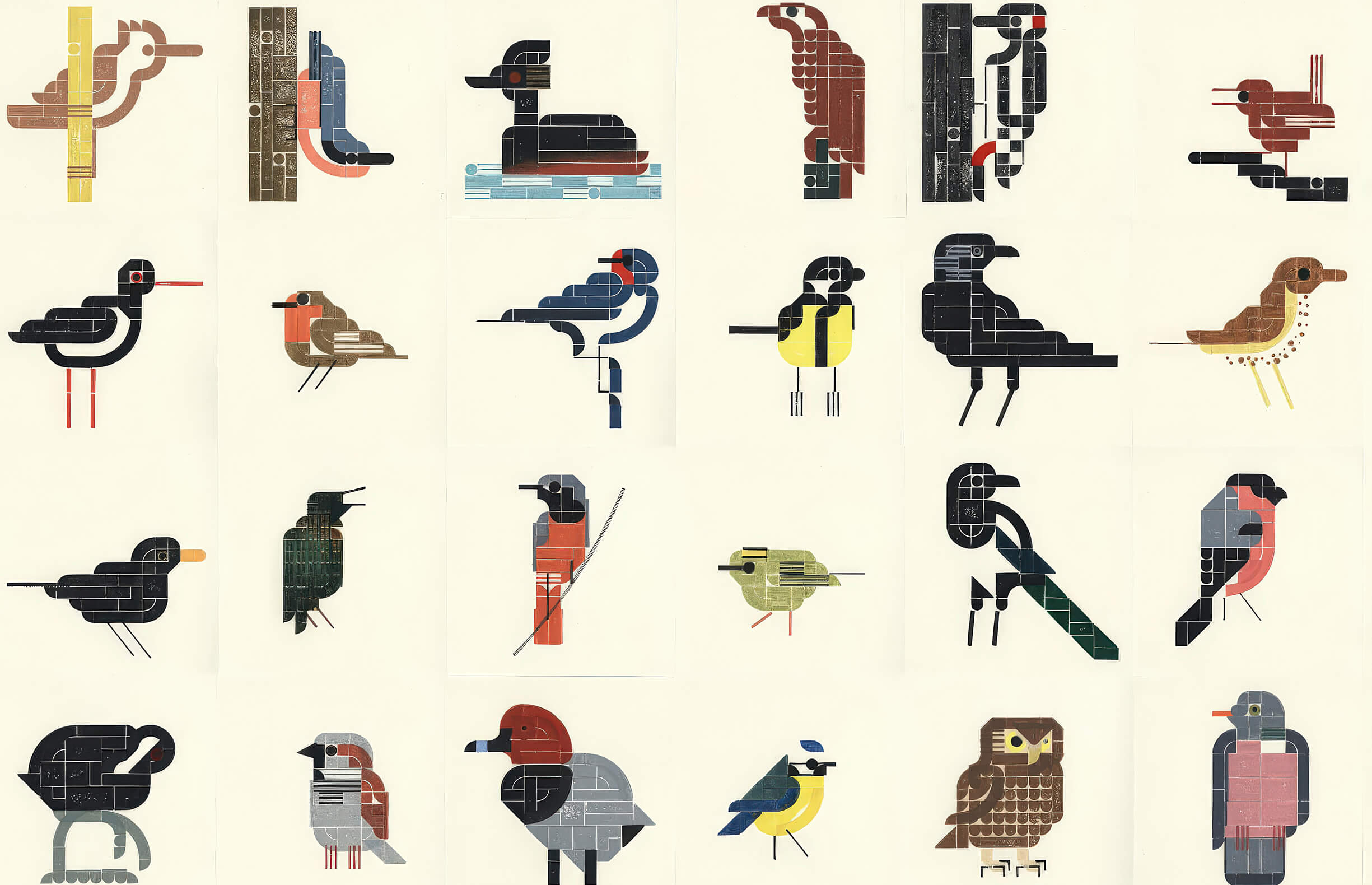 LEGO Letterpress: Bird Species from The Netherlands Are Printed with Everyone’s Favorite Toy Bricks